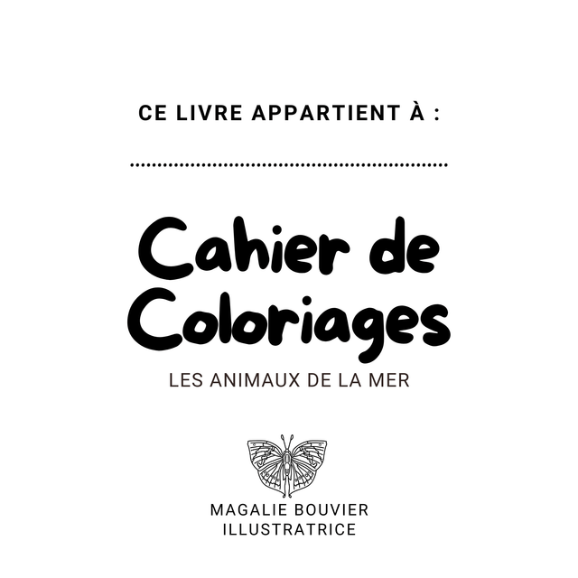 Cahier de coloriages - La mer