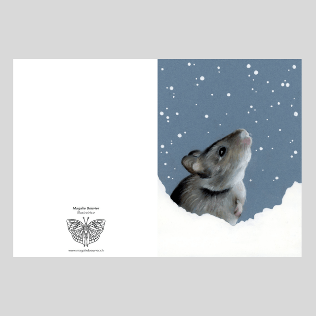 Carte de vœux - Souris N°1