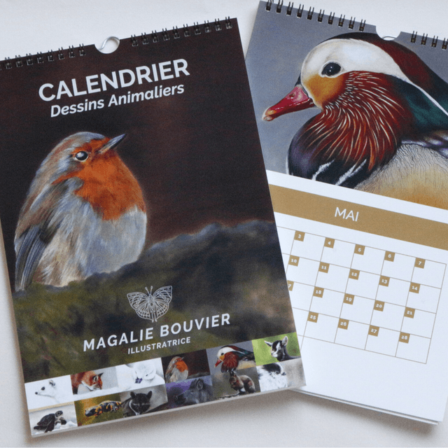 Calendrier animalier réaliste