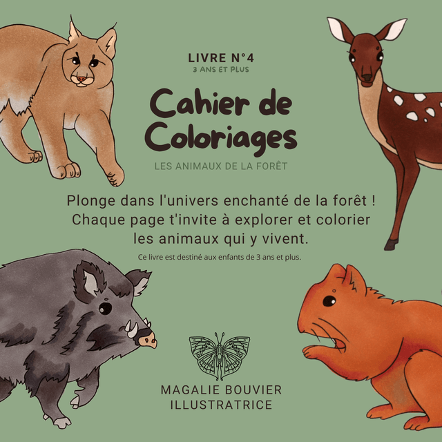 Cahier de coloriages - La forêt