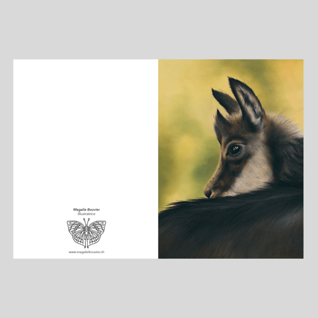 Carte de vœux - Chamois N°3