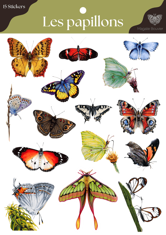 Planche stickers papillons