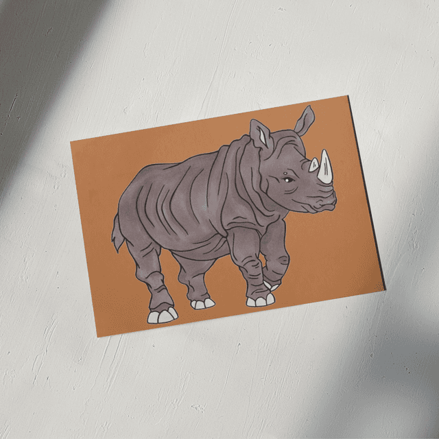 Carte Postale - Rhinocéros